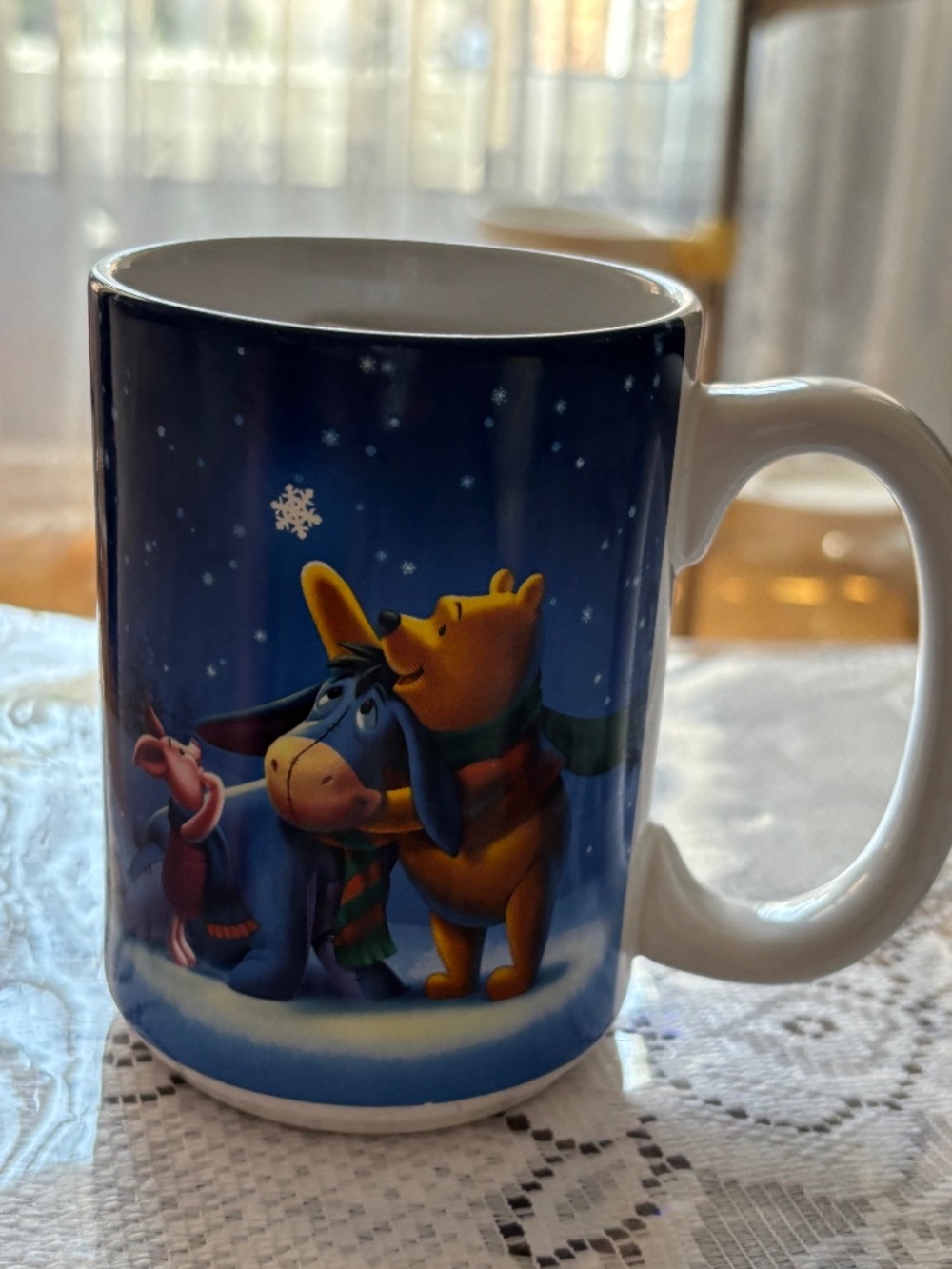 Disney Store Exclusive Winnie the Pooh, Eeyore & Piglet "Snowy Night" Mug ❄️